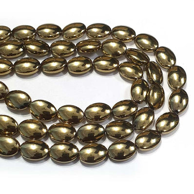 10x14mm High Density Hemetite Beads Sold Per Strand of 16" ( Approx Beads 30)