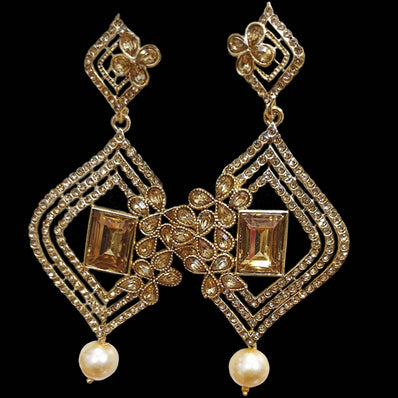 Traditional Marriage Party Bridal Earring Bold Large and Heavy Eye Catching