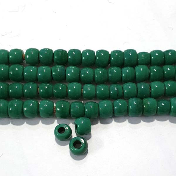 Solid Color Glass Pony Beads Large Hole about 3~4mm ,  Beads Size about 8~9mm, Sold Per Strand of 16" (Line) About 60~65 Beads