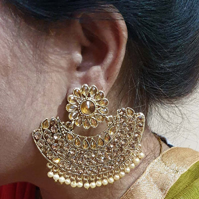 Traditional Marriage Party Bridal Earring Bold Large and Heavy Eye Catching