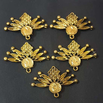 4 Pcs Pack, approx size 34x47mm Small Metal Oxidized Charm Pendant for Jewellery Making