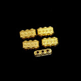 10 Pcs Pack in approx Size 8x14mm Gold Shiny 3 hole Spacer Bar Beads for Jewelry making