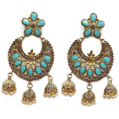 Traditional Marriage Party Bridal Earring Bold Large and Heavy Eye Catching