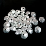 10 Pieces Pack, 11x8 mm Silver Plated Spacer Beads, Handmade Lead safe, Nickel safe Brass bulk quantity available Also Available Copper and Oxidized Silver Finish