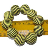 10 Pcs. Pack, Round Woven Bead Set/Size Scale