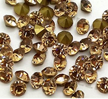 3.5mm, Flatback Chatons, Glass Rhinestone, Sold Per Pack of 144 Pcs, Size SS-14