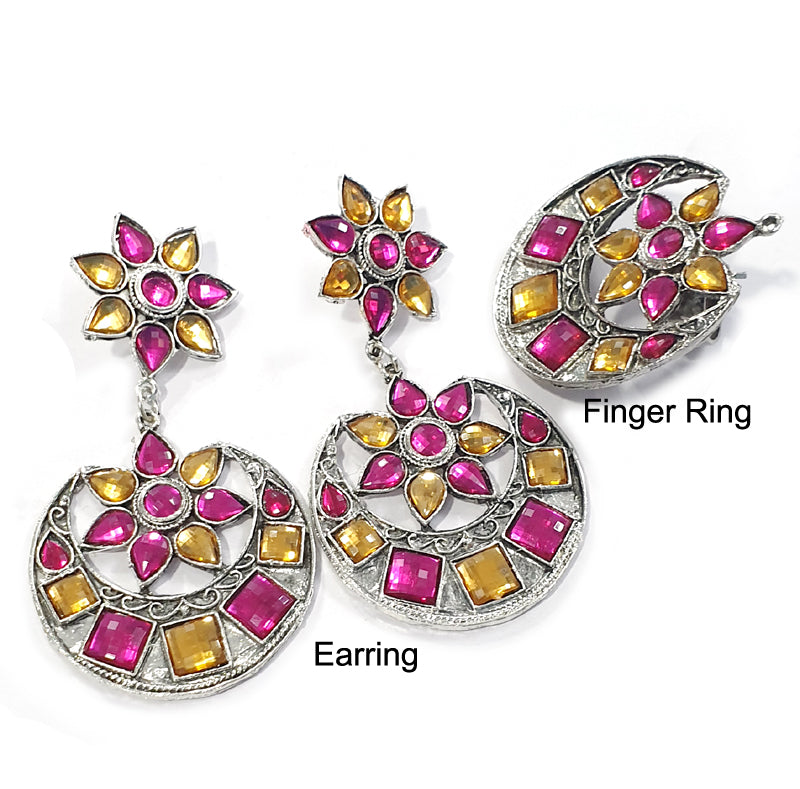 Afghan Earring & Ring Set Sold Per Set