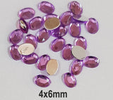 500 Pcs Oval Shape Acrylic Stone, size mentioned on image