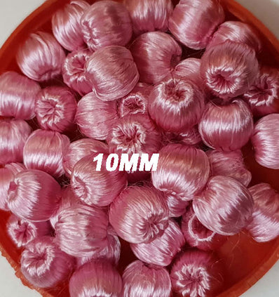 Hand Woven Silk Beads, Sold Per Pack of 20 Pcs