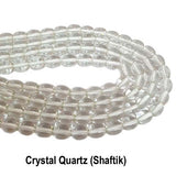 6x8 mm Crystal Quartz Semi precious Beads Sold by per line (45-49 Beads)