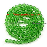 500 Pcs Beads Green Crystal 4mm Crystal Bi-Cone faceted glass beads