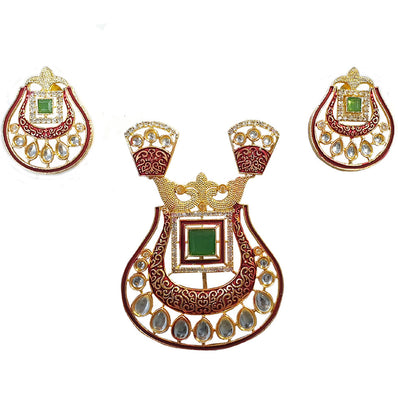 Large Size Kundan Pendant Set high quality Sold Per Set
