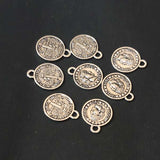 20 Pcs Pack, Oxidized Coin Bead Charms for Making Jewellery