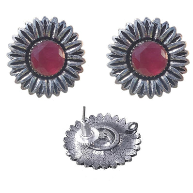 25 mm Stone Studded Earring studs sold by per pair pack (Semi precious Stone Studded)