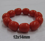 10 Pcs Pack Size about 12x14mm,Oval, Resin Beads, Orange Color,