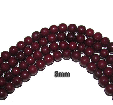 8mm Round Resin Beads, Sold Per 50 Pcs Pack in String, string size about 13 Inches Note Color may slight differ due to device