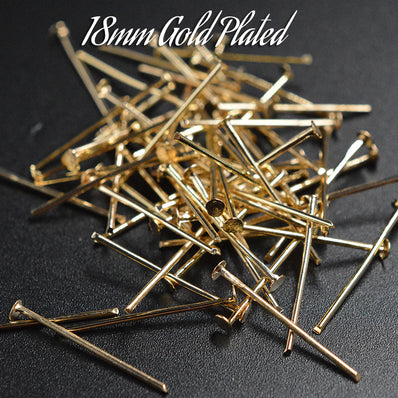 Jewelry making Findings head pins Flat Sold Per Package of 50 Grams
