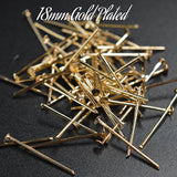 Jewelry making Findings head pins Flat stainess steel materials Sold Per Package of 50 Grams Approx 000~000 Pcs in a pack