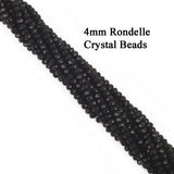 2 Lines Pack' 4x3mm Crystal Rondelle Beads, Crystal Glass Beads For Jewelry making Length of strand: 41 cm ( 16 inches ) About 135~140 Beads