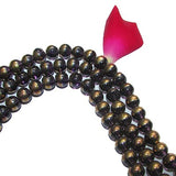 8mm, Triangular tube, elector plated glass beads, about 40 beads in a strand