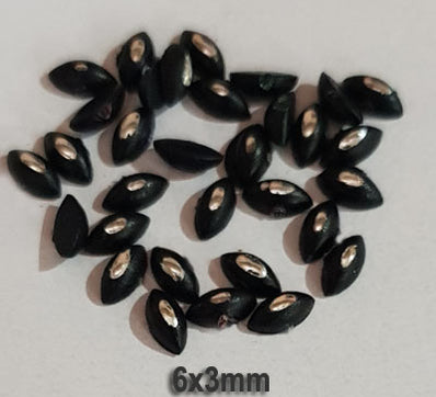 500 Pcs Boat Shape Acrylic Rhinestones Flat Back Approx size shown on images