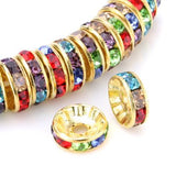 100pcs.Pack Rhinestone Beads Spacer Size 8mm spacer beads crystal