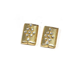 2 Pcs Pack High Qualtiy 22x15mm,  Metal Beads Gold Plated Fine Art Kundan Stone Inlay, kundan bead for jewellery making