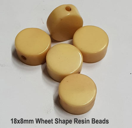10 Pcs Pack Size about 18x8mm Wheel Shape Resin Beads Limited Quantity