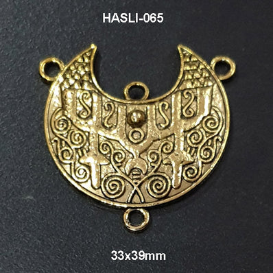 33x39mm Double Loop Boho Hasli Gypsy Pendants Charms Oxidized Sold Per Piece