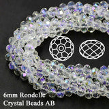 6x5mm Crystal Rondelle Beads, Crystal Glass Beads For Jewelry making Length of strand: 41 cm ( 16 inches ) About 92~95 Beads