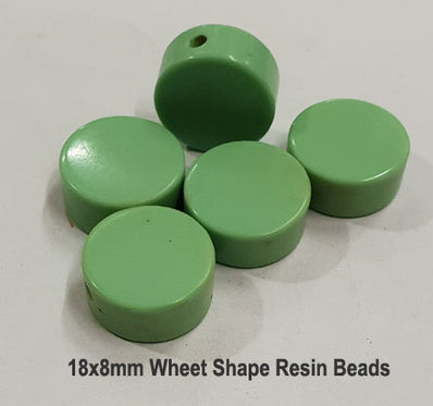 10 Pcs Pack Size about 18x8mm Wheel Shape Resin Beads Limited Quantity