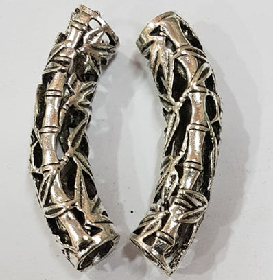 Tibetan Metal Arch Pipe and Pipe beads, make beautiful jewellery Sold By 2 Pcs Pack, Sise: 43x9mm