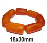 10 Pcs Pack Size about 18x30mm,Tube, Resin Beads, Amber Color,