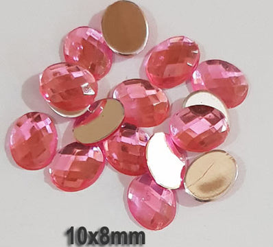 500 Pcs Oval Shape Acrylic Stone, size mentioned on image