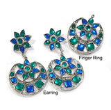 Afghan Earring & Ring Set Sold Per Set