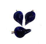 Glass Leaf Charms, Sold by 10/Pcs. Pkg.