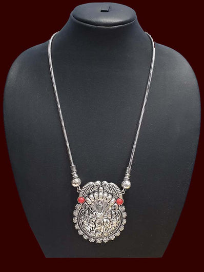 Oxidized Temple Necklace Sold By Per Piece