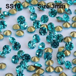 Chatons, Glass Rhinestone, Sold Per Pack of 144 Pcs, Size specified on product images