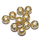 Size  12mm ,Handmade Ethnic Indian trade hand brushed painted beads. fast beads, Sold by 10 Pcs./Pkg.