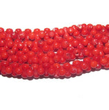 Size 4X4mm Coral Semi Precious Beads Sold in 15.5" strand