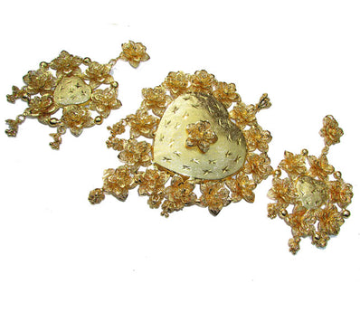 Very large Size (Palm Size) classical Pendant set for bold jewellery