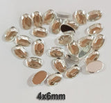 500 Pcs Oval Shape Acrylic Stone, size mentioned on image