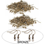 50 Pair Pack Earring Making Ear Wire Hooks Bronze Plated