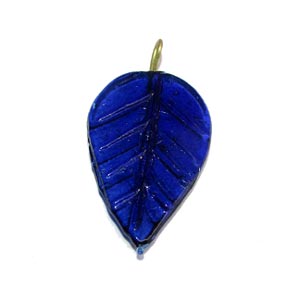 Glass Leaf Charms, Sold by 10/Pcs. Pkg.