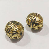 10 Pcs Pack, Approx Size 17x15mm,Aluminum Metal Beads, Antiqued, Light Weight for Tribal Jewellery