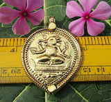 Beautiful silver And gold temple pendant Size Scale