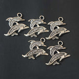 10 Pcs Pack, Approx Size 21x27mm Small Metal Charms Pendant Oxidized Finish  Jewellery Making Raw Materials