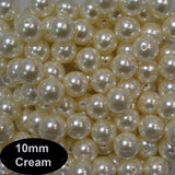10 mm Cream Color High Quality Acrylic Pearl flux Beads for Jewelry and Craft,sold by 50 gram Pack,about 90-100 Beads