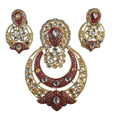 Large Size Kundan Pendant Set high quality Sold Per Set