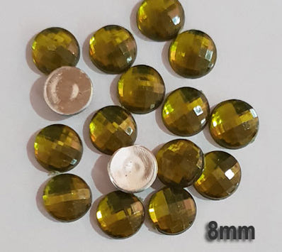 500 Pcs pack Round Acrylic stone for adornment Size mentioned on image